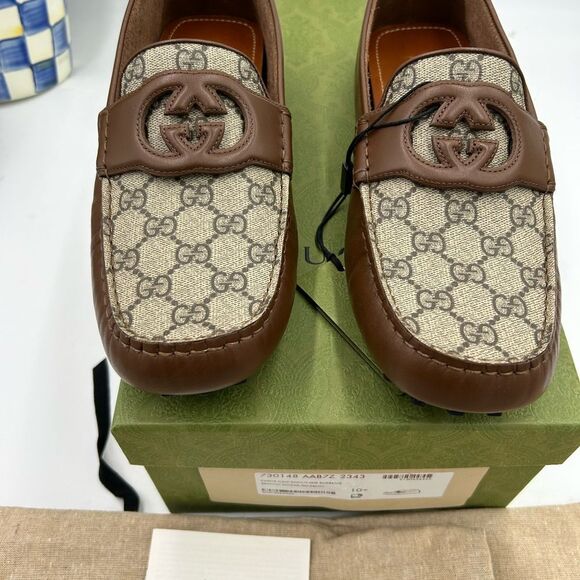 Men's Gucci Ayrton interlocking G loafers size 10.5 made in Italy - Picture 8 of 10